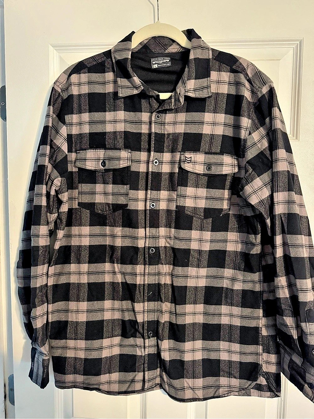 Mtn Ops Men's Plaid Flannel Shirt Size L